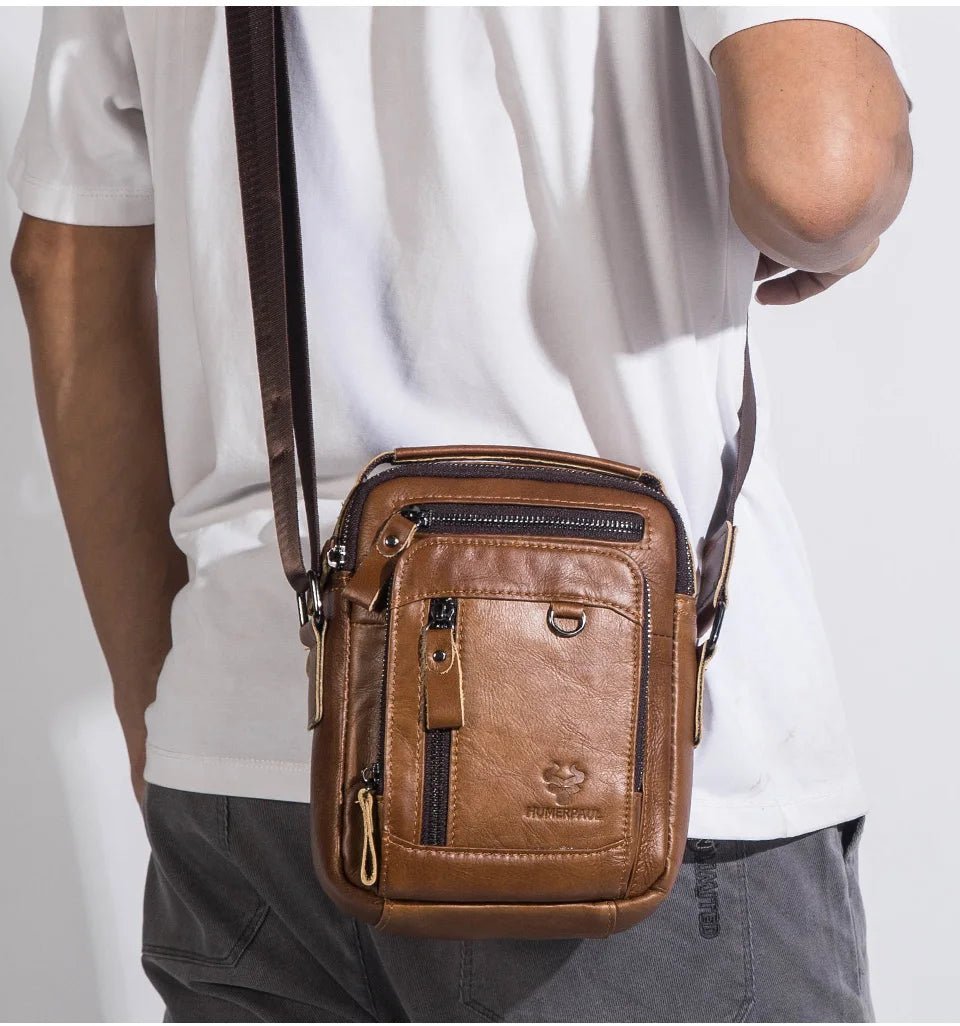 Sac en bandoulière homme en cuir "Le Passe-Partout"