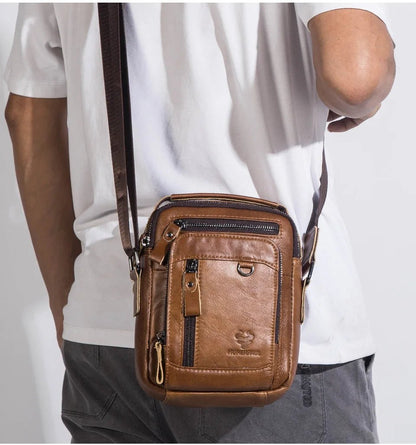 Sac en bandoulière homme en cuir "Le Passe-Partout"