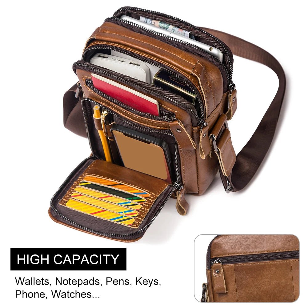 Sac en bandoulière homme en cuir "Le Passe-Partout"