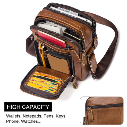 Sac en bandoulière homme en cuir "Le Passe-Partout"