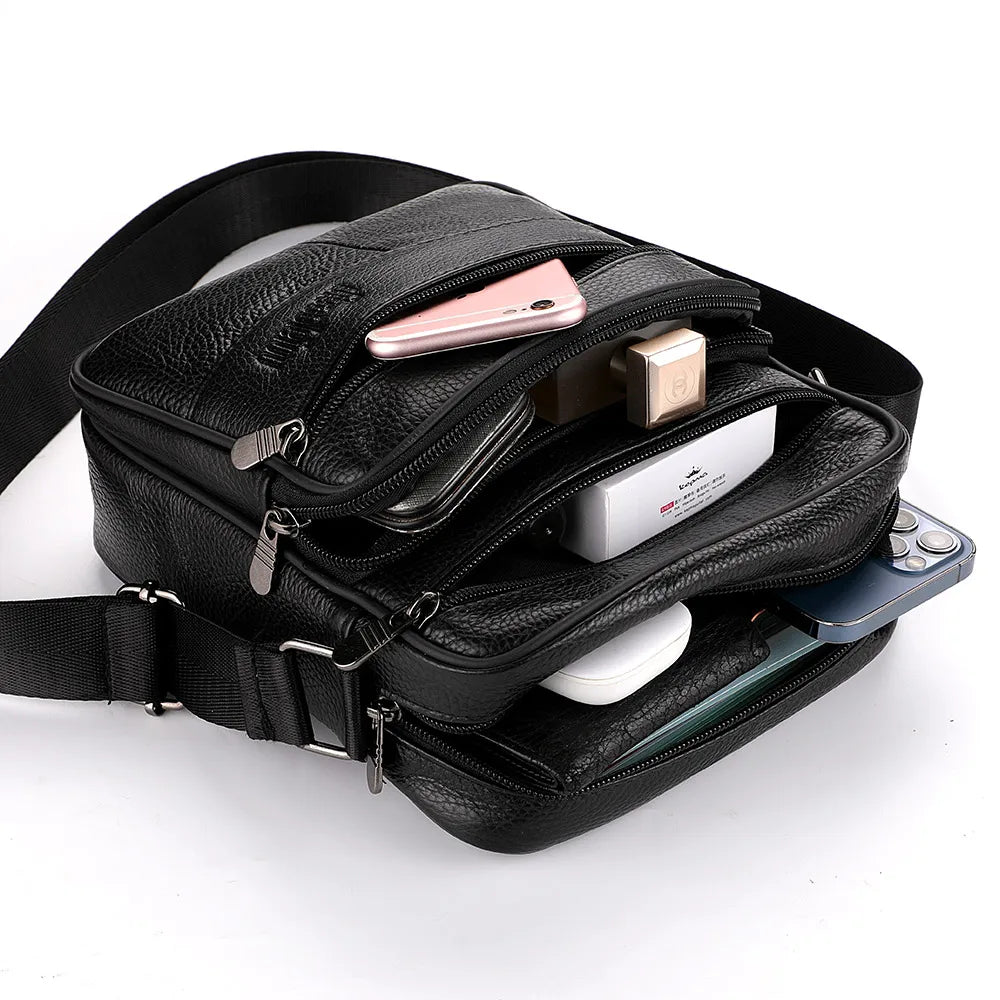 Sac en Cuir Bandoulière Homme "L'Urbain" - Restaur Cuirs