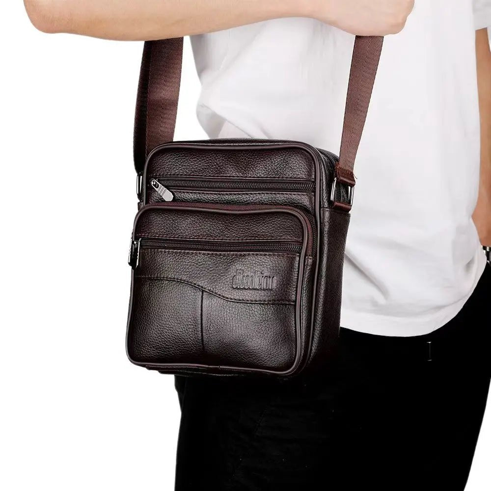 Sac en Cuir Bandoulière Homme "L'Urbain" - Restaur Cuirs