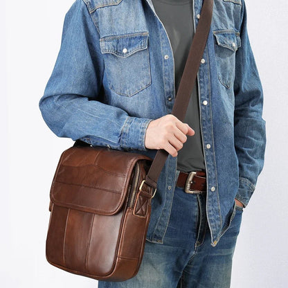 Sac en Cuir Bandoulière pour Homme "Le Citadin" - Restaur Cuirs