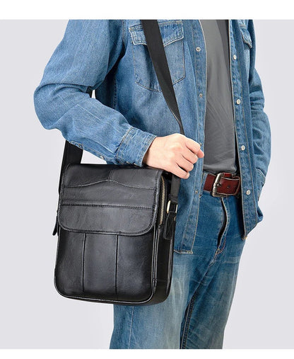 Sac en Cuir Bandoulière pour Homme "Le Citadin" - Restaur Cuirs