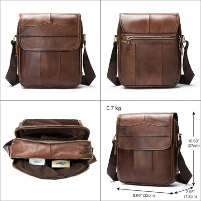 Sac en Cuir Bandoulière pour Homme "Le Citadin" - Restaur Cuirs