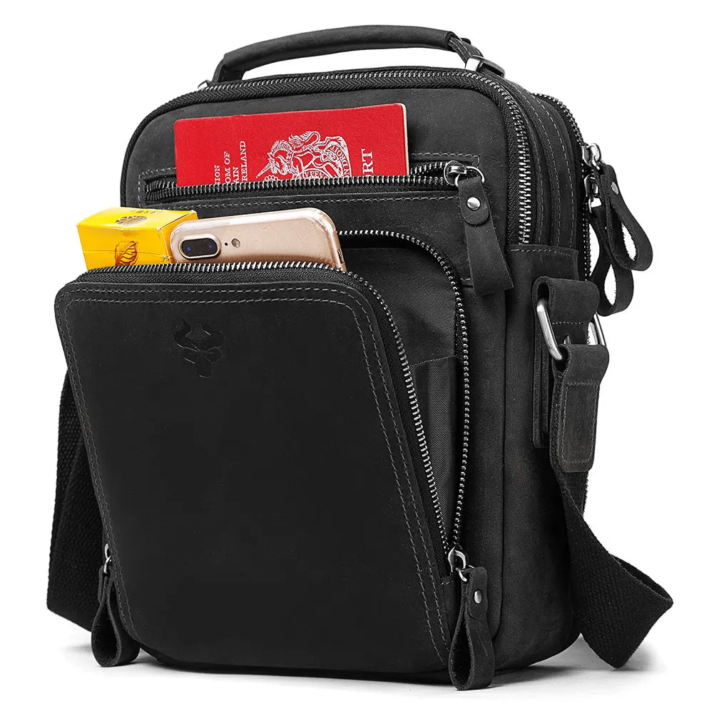 Sac Homme Cuir Bandoulière "Le Globe - Trotter" - Restaur Cuirs