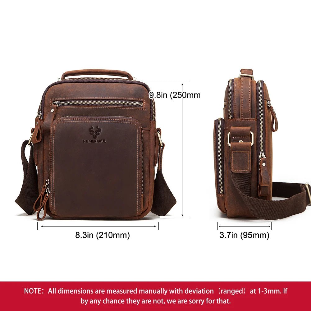 Sac Homme Cuir Bandoulière "Le Globe - Trotter" - Restaur Cuirs