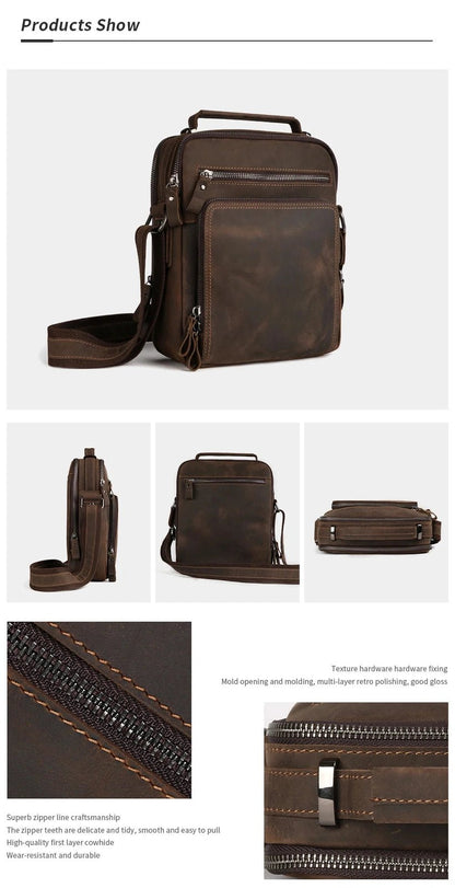 Sac Homme Cuir Bandoulière "Le Vintage" - Restaur Cuirs