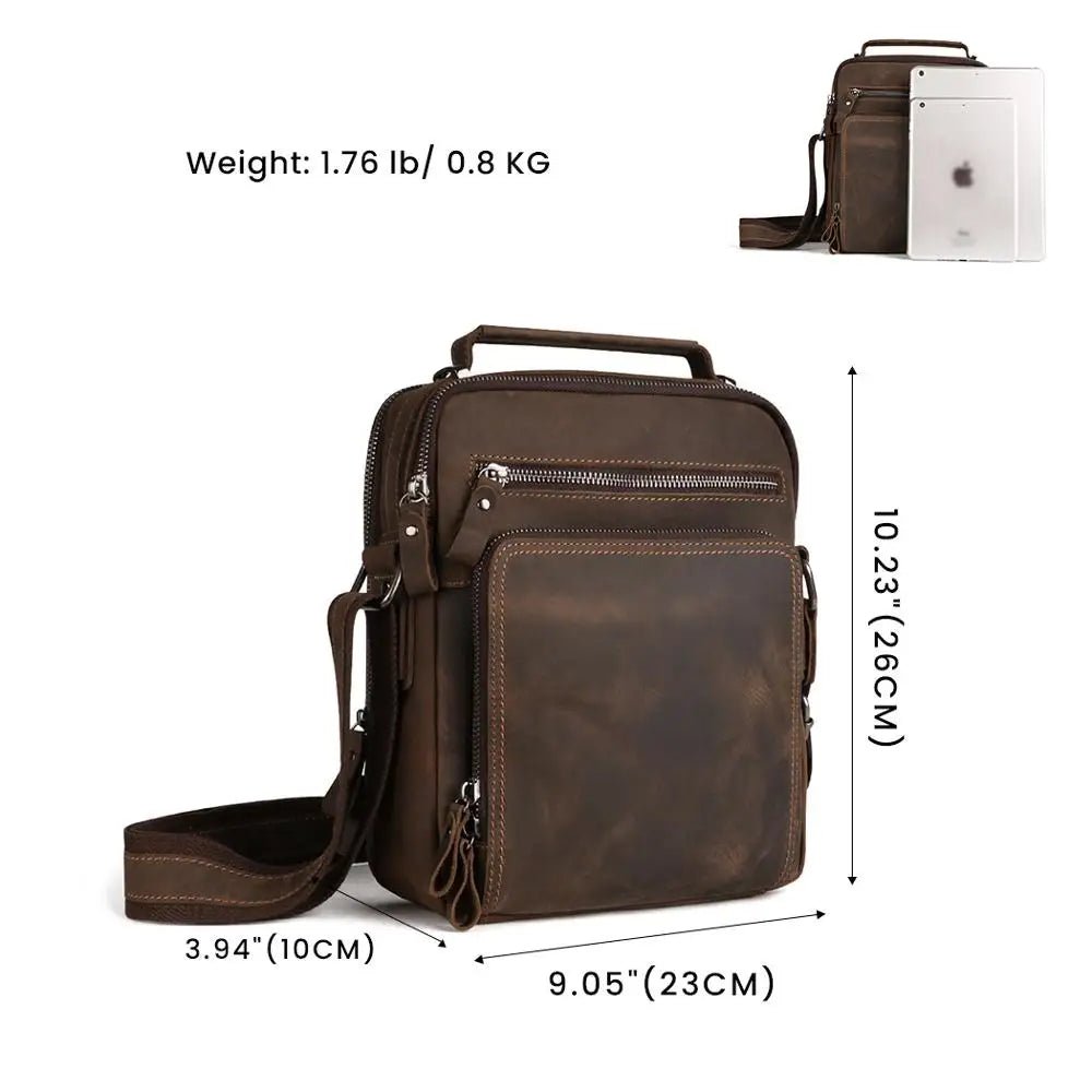 Sac Homme Cuir Bandoulière "Le Vintage" - Restaur Cuirs