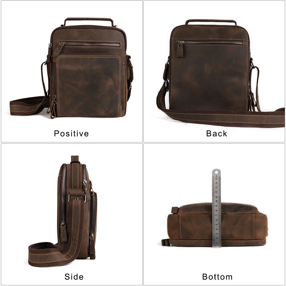 Sac Homme Cuir Bandoulière "Le Vintage" - Restaur Cuirs