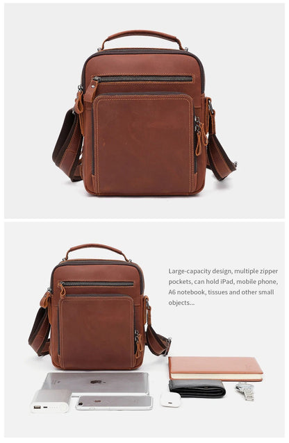 Sac Homme Cuir Bandoulière "Le Vintage" - Restaur Cuirs