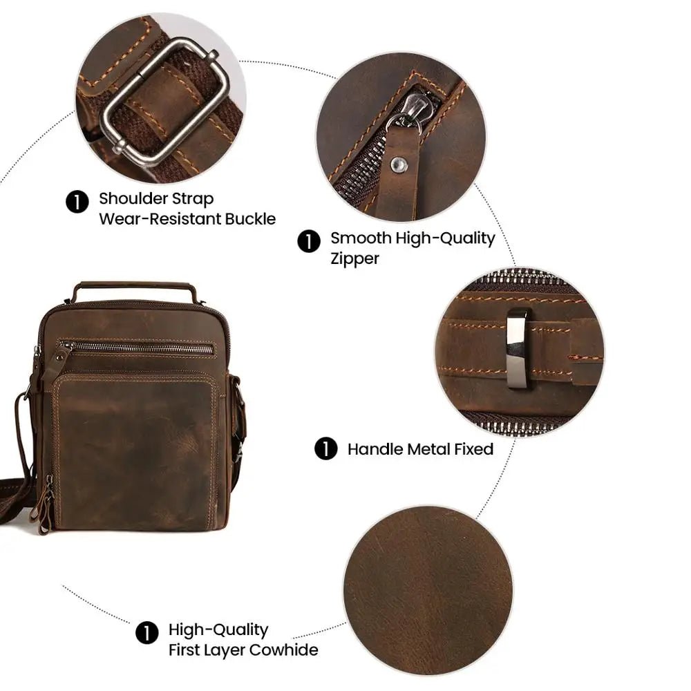 Sac Homme Cuir Bandoulière "Le Vintage" - Restaur Cuirs