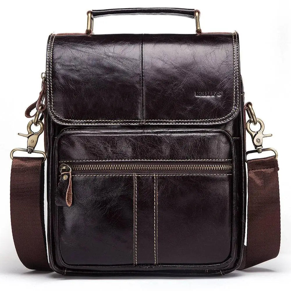 Sac pour Homme en Cuir Bandoulière "L'Ambassadeur" - Restaur Cuirs