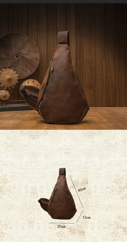 Sacoche Homme Cuir antivol "Le Protecteur" - Restaur Cuirs