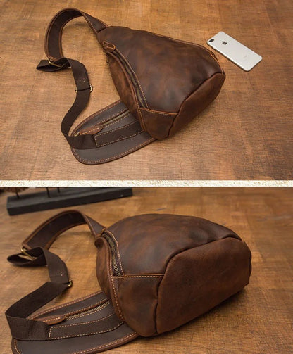 Sacoche Homme Cuir antivol "Le Protecteur" - Restaur Cuirs