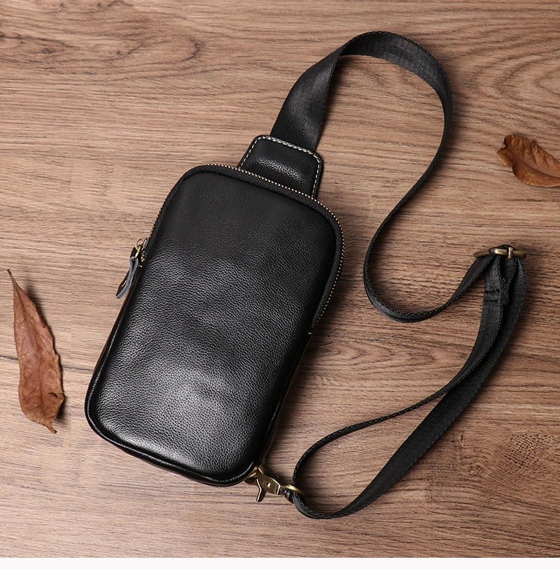 Sacoche Homme Cuir compacte "Le Tacticien" - Restaur Cuirs