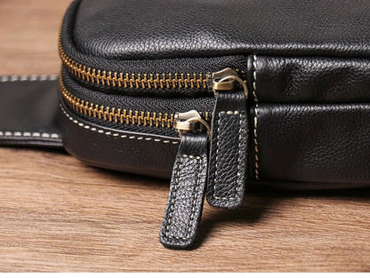 Sacoche Homme Cuir compacte "Le Tacticien" - Restaur Cuirs