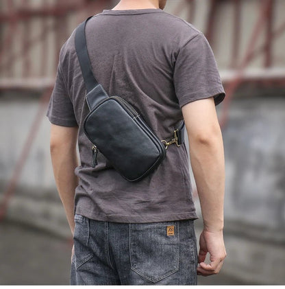 Sacoche Homme Cuir compacte "Le Tacticien" - Restaur Cuirs