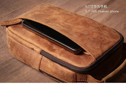 Sacoche Homme Cuir "L'Escapade" - Restaur Cuirs