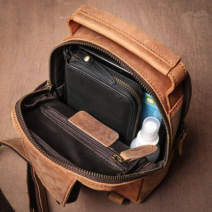 Sacoche Homme Cuir "L'Escapade" - Restaur Cuirs