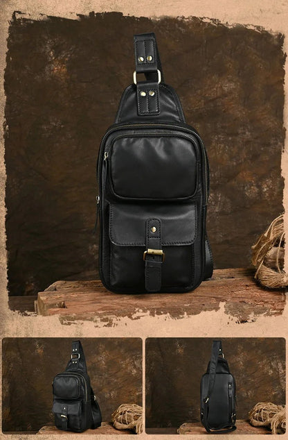 Sacoche Homme Cuir multifonction "Le Dynamo" - Restaur Cuirs
