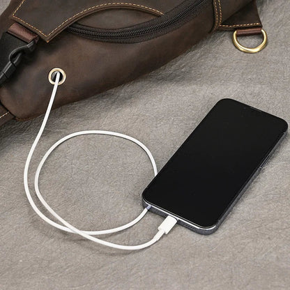Sacoche Homme Cuir multifonction "Le Dynamo" - Restaur Cuirs