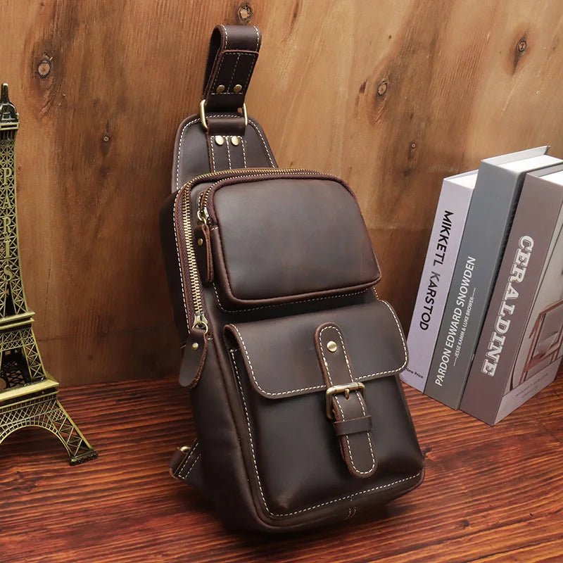 Sacoche Homme Cuir multifonction "Le Dynamo" - Restaur Cuirs