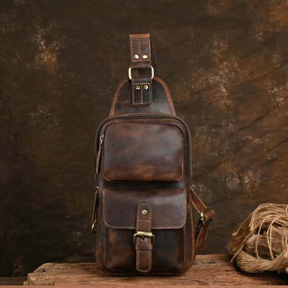 Sacoche Homme Cuir multifonction "Le Dynamo" - Restaur Cuirs
