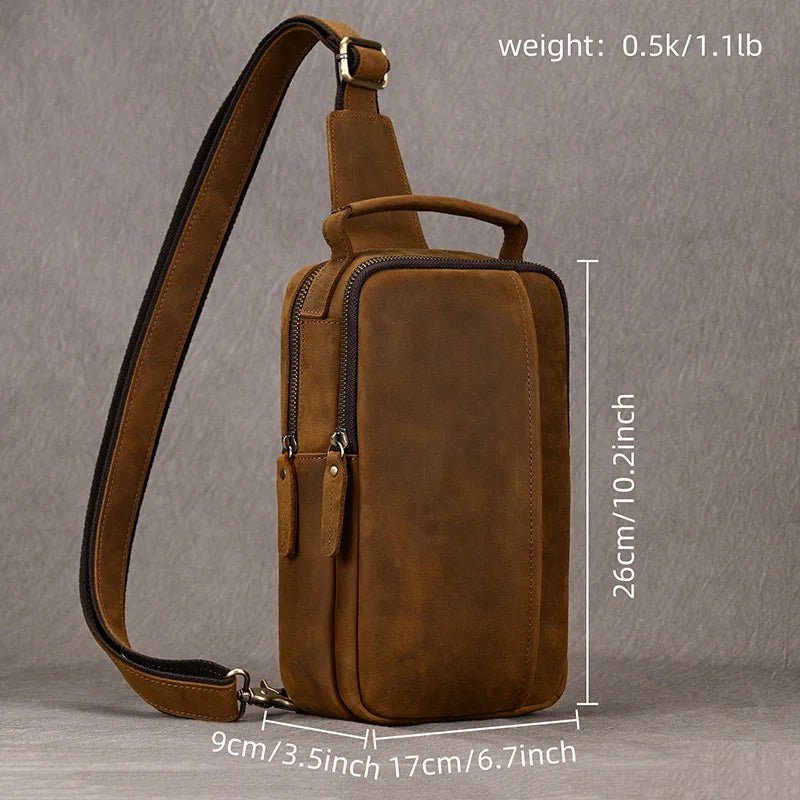 Sacoche Homme Cuir multifonction "Le Dynamo" - Restaur Cuirs