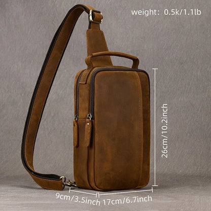 Sacoche Homme Cuir multifonction "Le Dynamo" - Restaur Cuirs