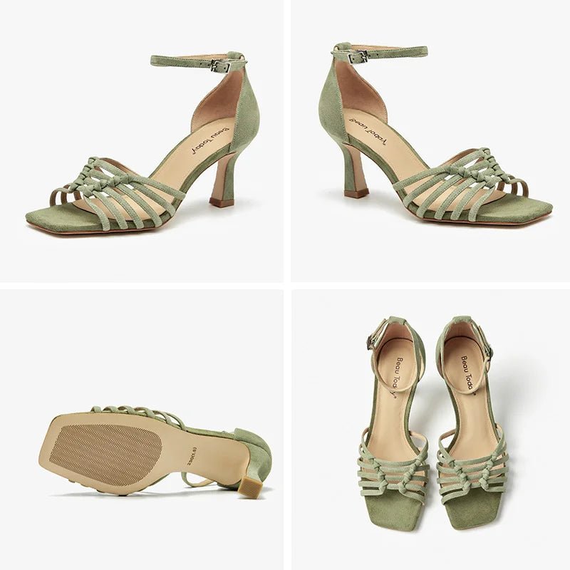 Sandales Femme en cuir à talons hauts "La Fascinante" - Restaur Cuirs