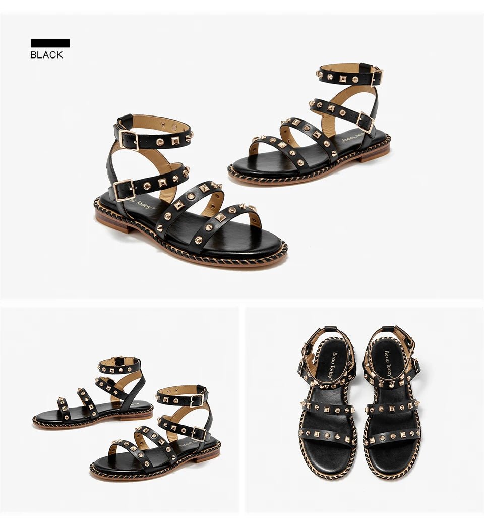 Sandales Femme en Cuir Élégant "La Coquette" - Restaur Cuirs