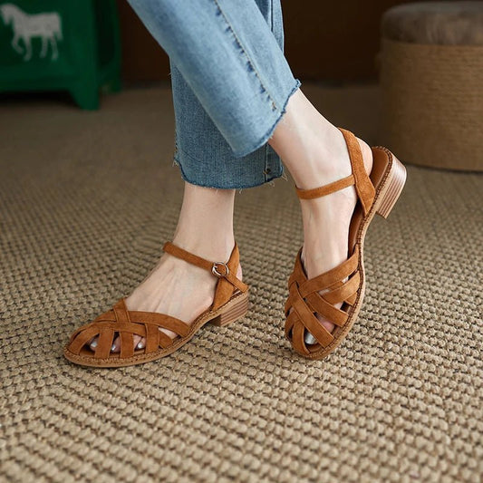 Sandales Femme en cuir 'La Augusta' - Restaur Cuirs