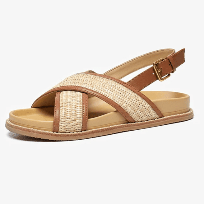 Sandales Femme en cuir tressé "La Vénusienne" - Restaur Cuirs