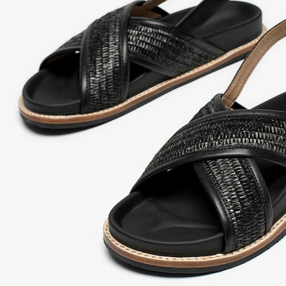 Sandales Femme en cuir tressé "La Vénusienne" - Restaur Cuirs