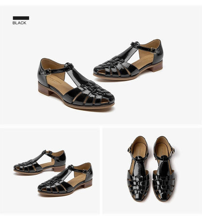 Sandales Femme en cuir verni "L'Impériale" - Restaur Cuirs