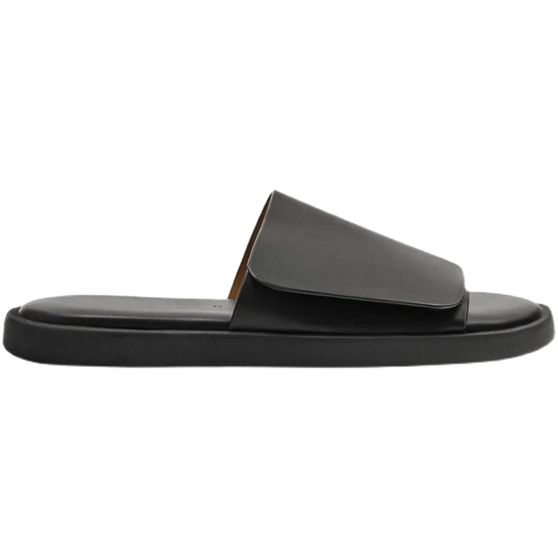 Sandales Cuir Homme Bout Fermé – Mocassins Respirants Réglables – Confort Été Antidérapant