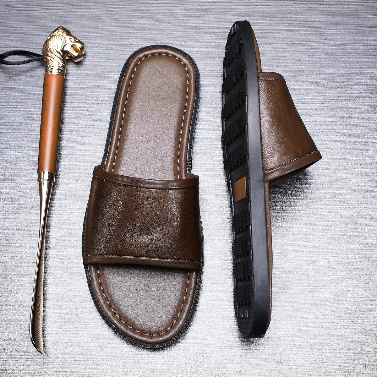 Sandales Homme Cuir élégantes "Le Flâneur"