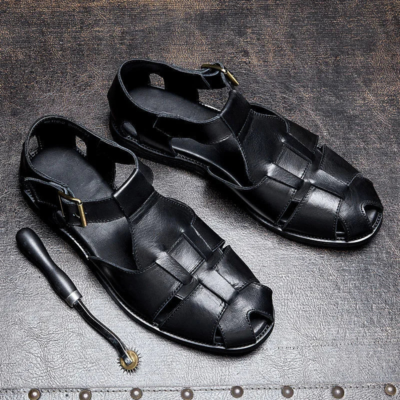 Sandales Homme Cuir Élégantes "Le Hédoniste"