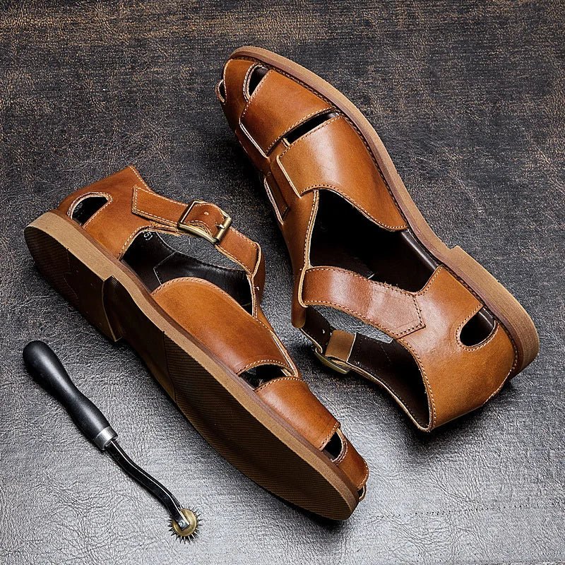 Sandales Homme Cuir Élégantes "Le Hédoniste"