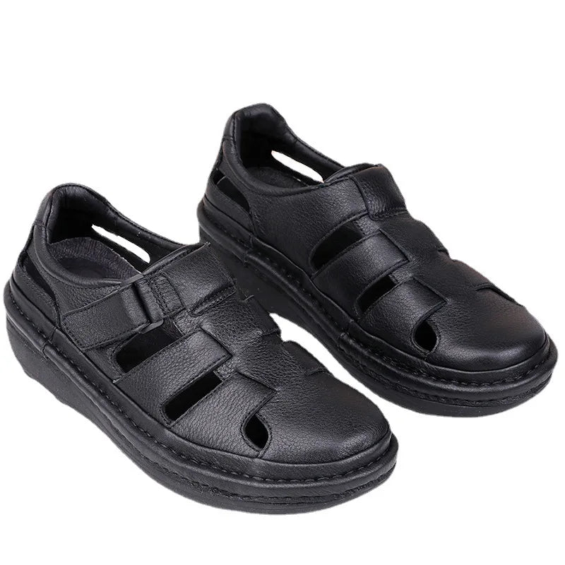Sandales Homme Cuir Fermées "Le Paisible"