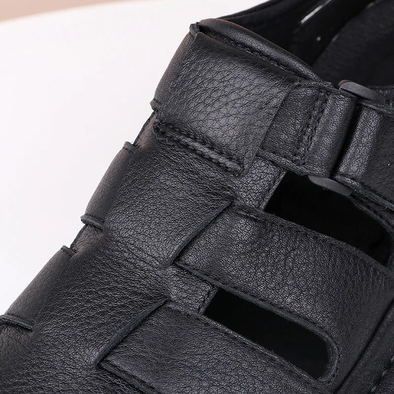 Sandales Homme Cuir Fermées "Le Paisible"