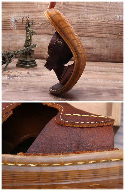 Sandales Homme Cuir Souple "Le Promeneur"