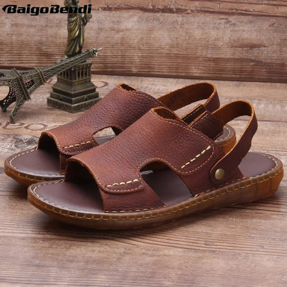 Sandales Homme Cuir Souple "Le Promeneur"