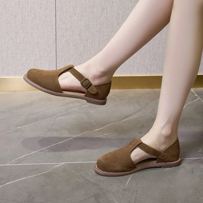 Sandales plates cuir femme "La Spartiate Chic" - Restaur Cuirs