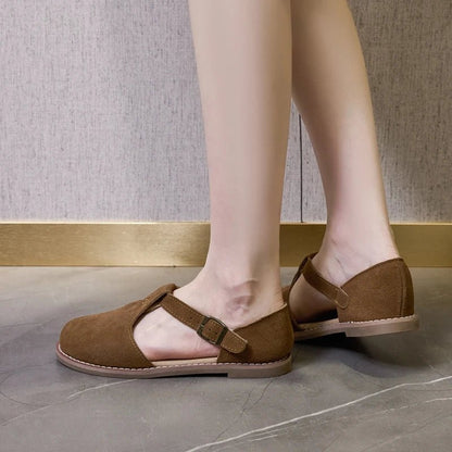 Sandales plates cuir femme "La Spartiate Chic" - Restaur Cuirs