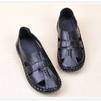 Sandales Plates Cuir pour Femme "Livia" - Restaur Cuirs