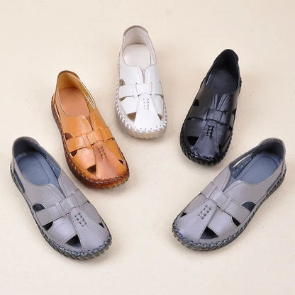 Sandales Plates Cuir pour Femme "Livia" - Restaur Cuirs