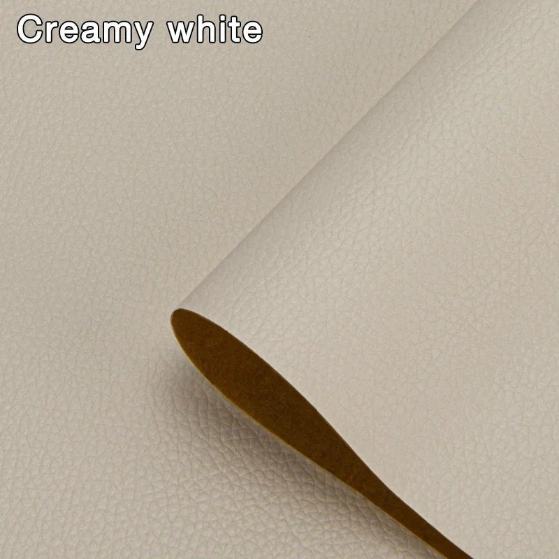 OAZ Patch De Réparation Cuir Autocollant 40x160 Cm - Jaune Beige - Pour Canapé, Siège Auto Et Veste