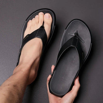 Tong cuir pour homme "L'Excellence" - Restaur Cuirs